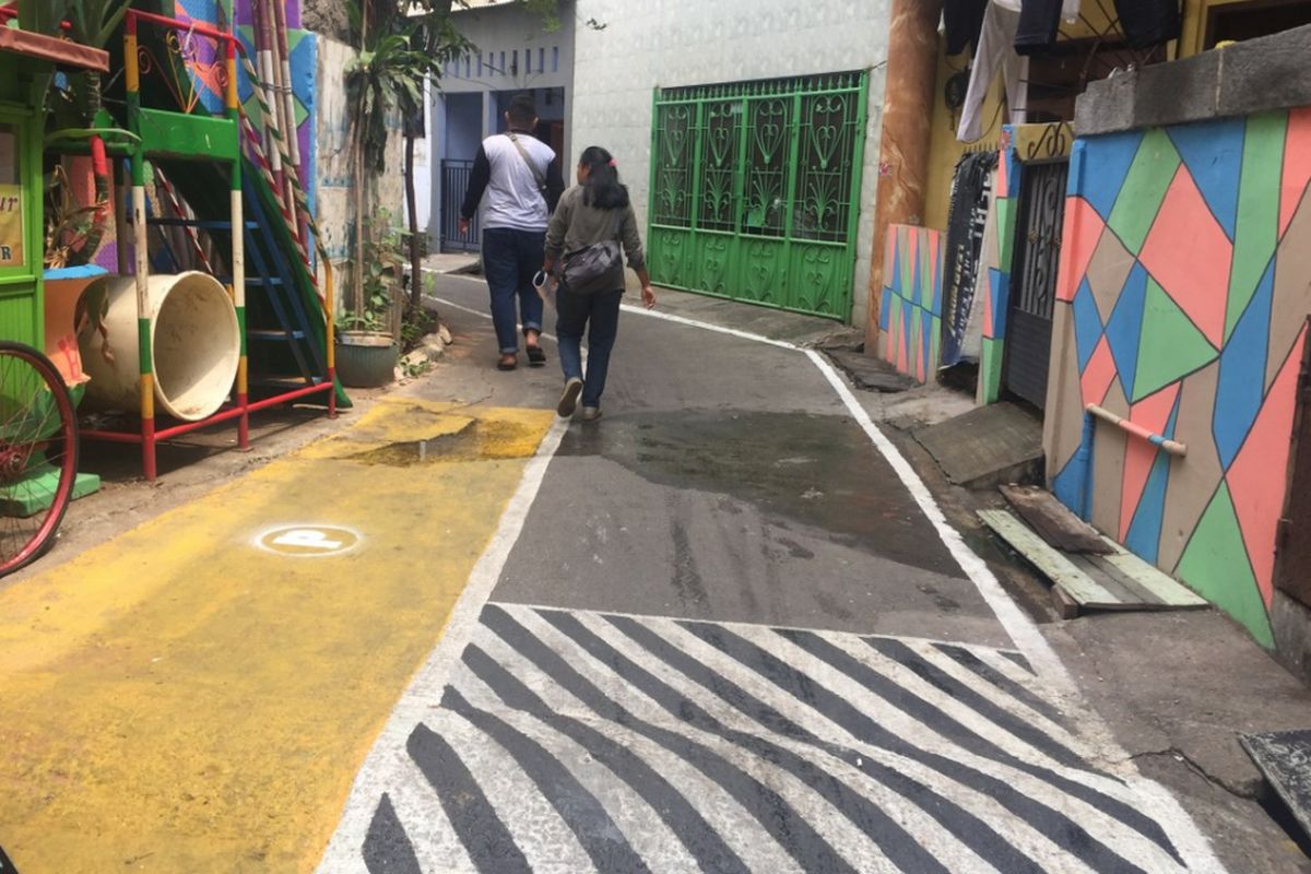 Kampung ramah pejalan kaki di Sunter Jaya, Jakarta Utara.