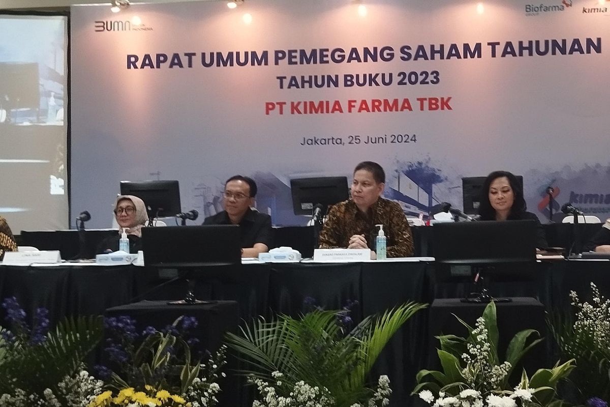 Public expose PT Kimia Farma Tbk (KAEF) di Jakarta, Selasa (25/6/2024). 