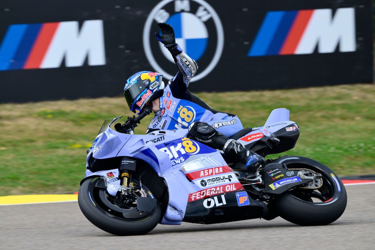 Alex Marquez saat berlaga pada MotoGP Jerman 2025