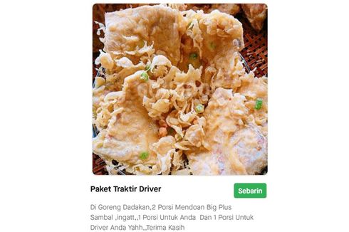 Bantu Ojol di Tengah Pandemi Covid-19, Pedagang Mendoan di Serpong Buat Paket Makanan Gratis untuk Driver