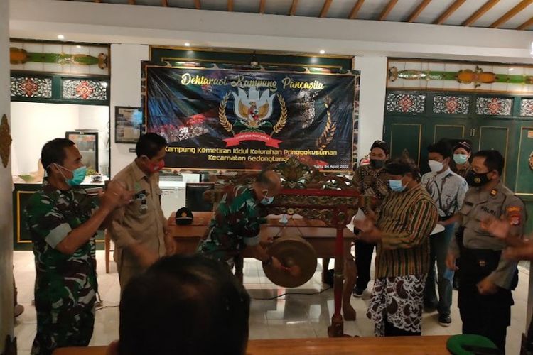 Deklarasi Kampung Pancasila di Kampung Kemetiran Kidul tanggal 4 April 2022