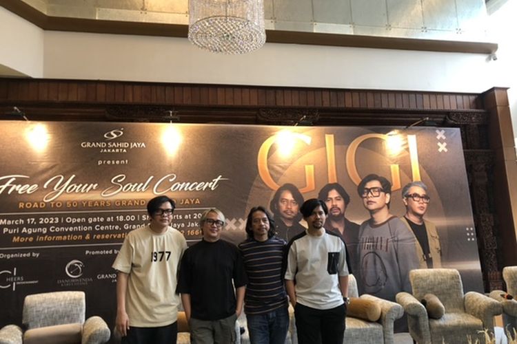Konser bertajuk “GIGI-FREE YOUR SOUL LIVE IN JAKARTA” di Grand Sahid Jayakarta, Sudirman, Jakarta Pusat, Jumat (27/1/2023).