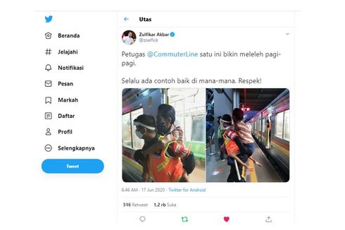 Viral Foto Petugas KRL Gendong Penumpang Difabel, Ini Kisahnya