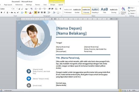 Cara Membuat CV Lamaran Kerja yang Menarik di Microsoft Word