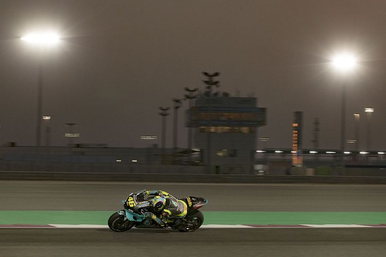 Valentino Rossi saat sesi tes di Sirkuit Losail, Qatar, jelang MotoGP 2021