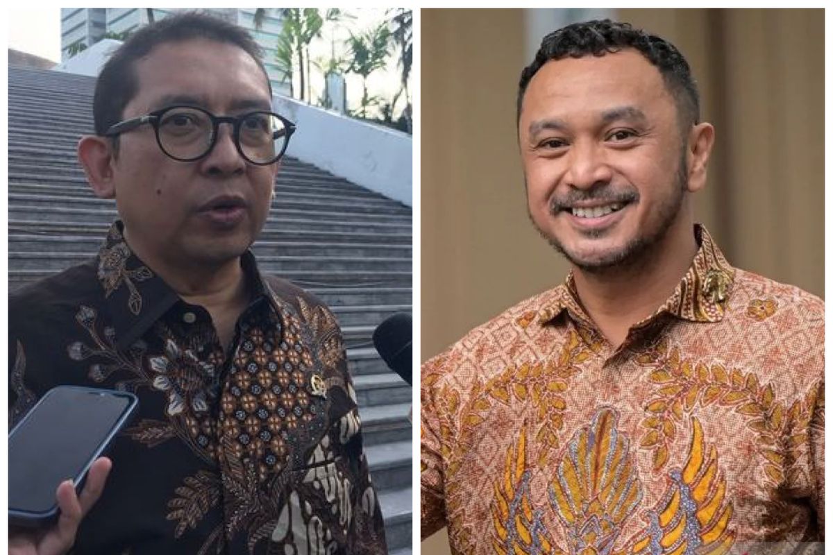 Kolase Foto: Menteri Kebudayaan Fadli Zon (kiri) dan Wamen Kebudayaan Giring Ganesha (kanan).