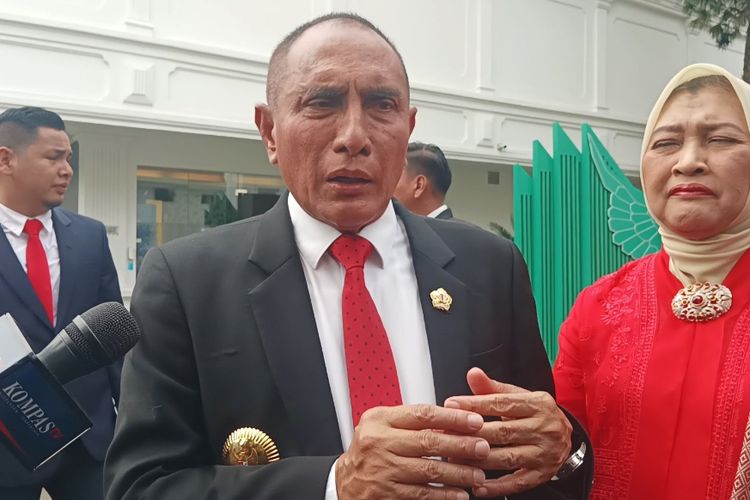 Gubernur Sumatera Utara Eddy Rahmayadi di Kompleks Istana Kepresidenan, Jakarta, Rabu (27/7/2023).