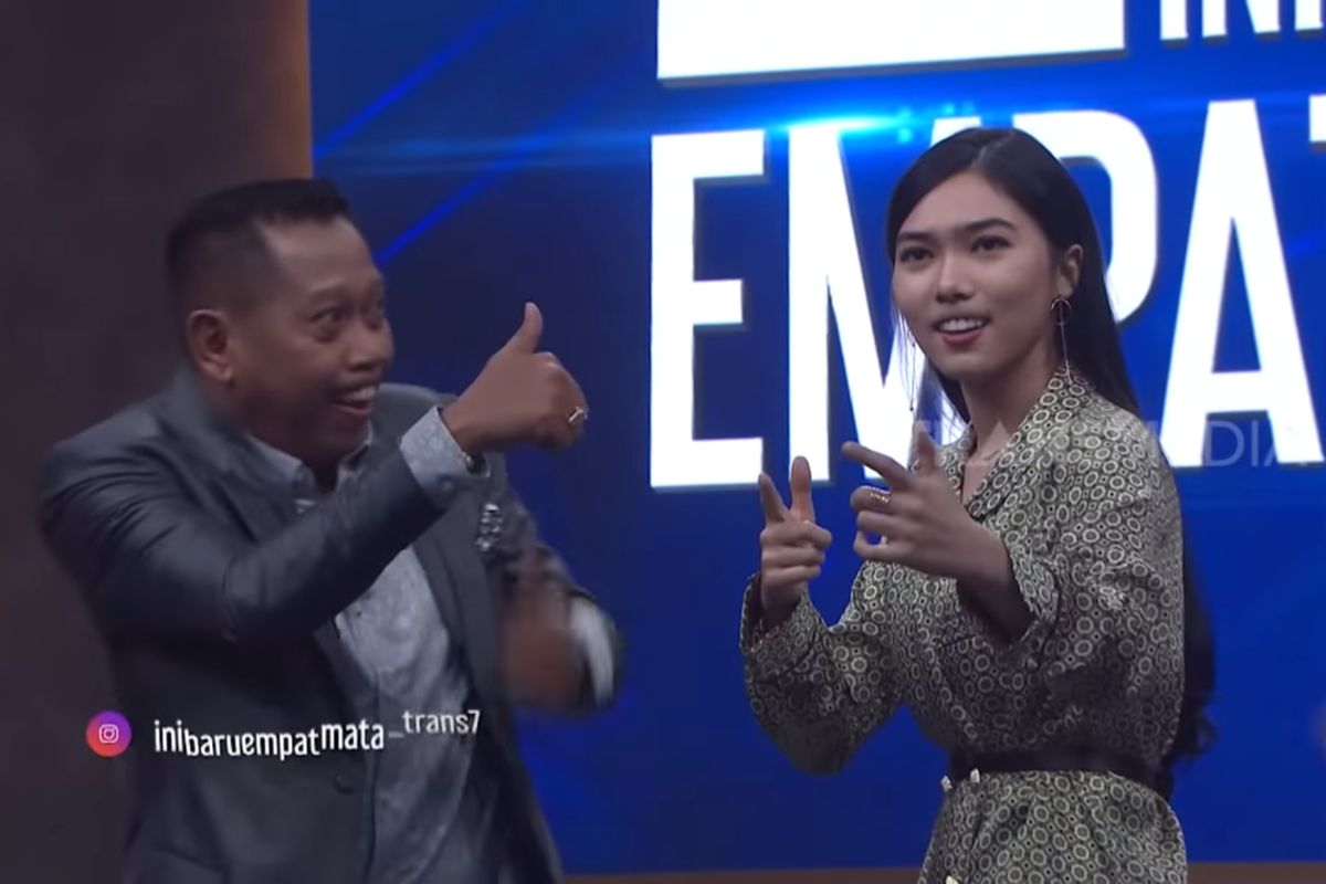 Isyana Sarasvati dalam acara Ini Baru Empat Mata yang dipandu Tukul Arwana.