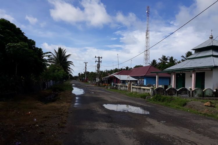 Suasana Desa Pasar Seluma di Bengkuku yang 90 persen lahannya dikuasai perkebunan sawit