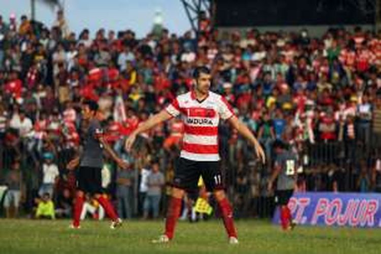 Striker Madura United, Pablo Rodriguez.