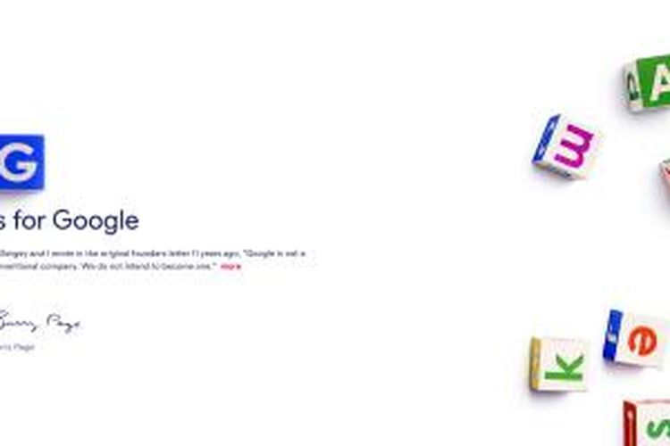 Alphabet, perusahaan baru yang menanungi Google.