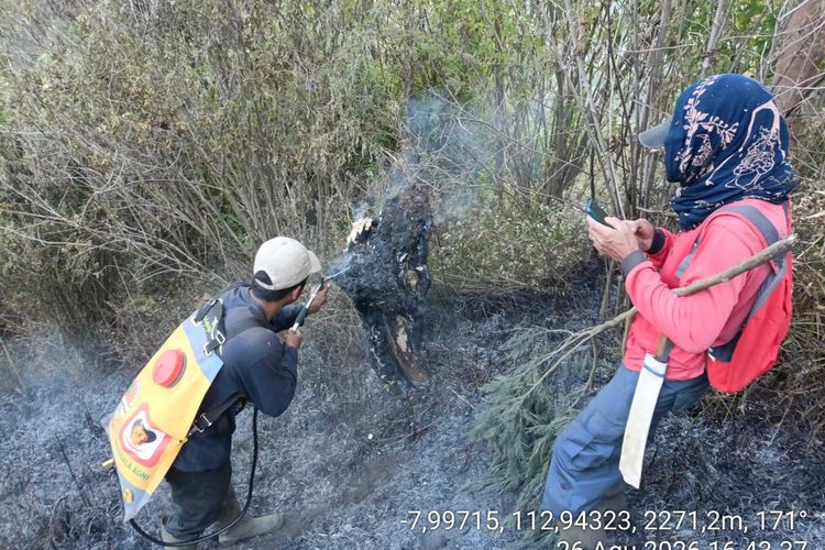 Titik Kebakaran di Semeru Berjarak 1 Jam dari Ranu Kumbolo, 170 Pendaki Dipastikan Aman