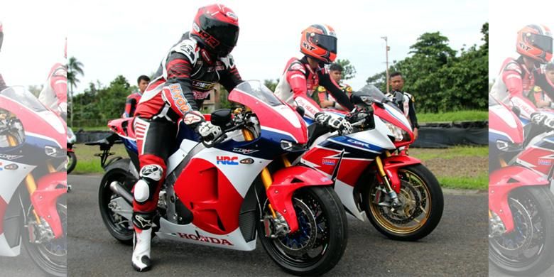 Konsumen inden All New Honda CBR250RR diberi kesempatan menggeber Honda RC213V-S di Sentul.