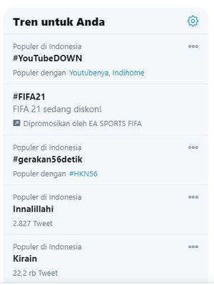 Trending topic di Indonesia #YouTubeDOWN