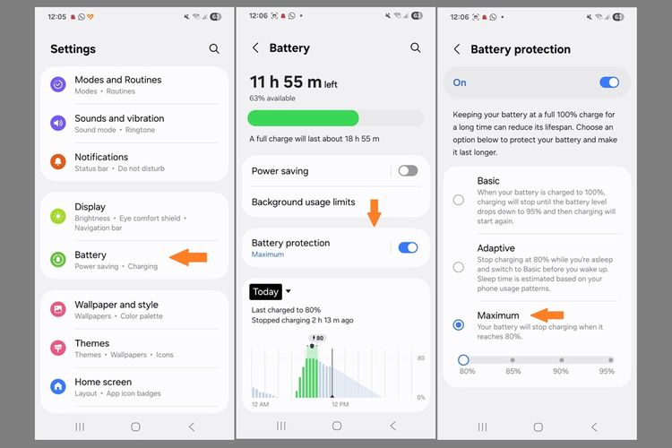 Cara Membatasi Cas Baterai HP Android Maksimum di 80 Persen