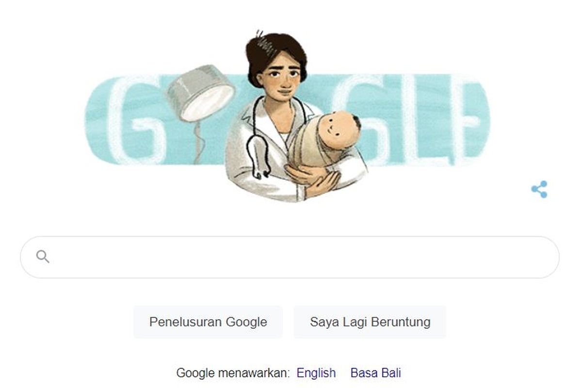 Ilustrasi Google Doodle Marie Thomas.