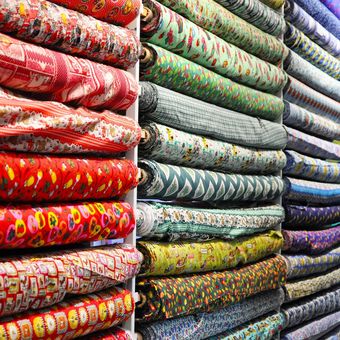 Ilustrasi tekstil, produk tekstil.