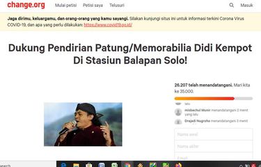 Tangkapan layar Petisi Didi Kempot di change.org