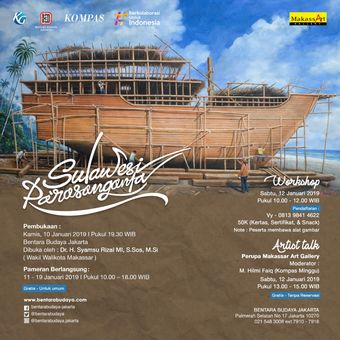 Pameran lukisan Sulawesi Parasanganta di BBJ 11-19 Januari pukul 10.00 ? 18.00 WIB.