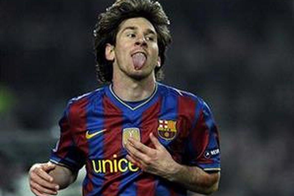 Penyerang Barcelona asal Argentina, Lionel Messi, semakin tampil memesona.