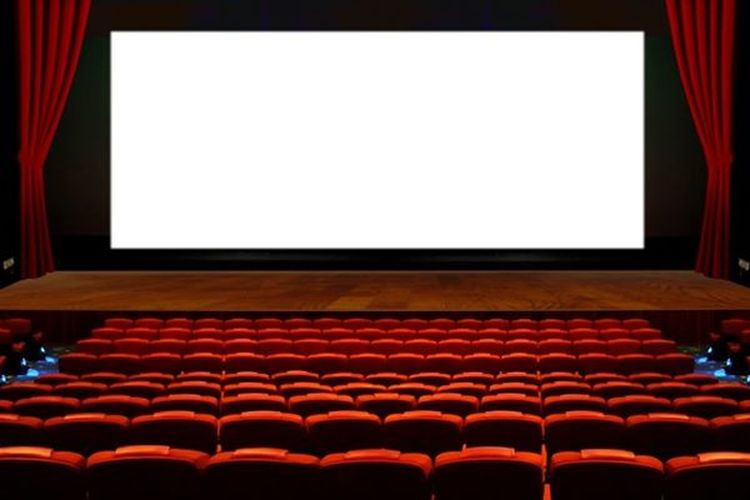 Ilustrasi menonton film sendirian di bioskop
