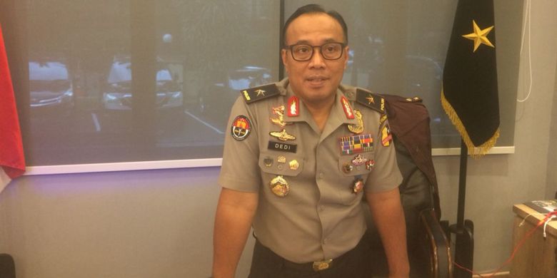 Kepala Biro Penerangan Masyarakat Divisi Humas Polri Brigjen (Pol) Dedi Prasetyo di Gedung Humas Mabes Polri, Jakarta Selatan, Rabu (28/11/2018). 