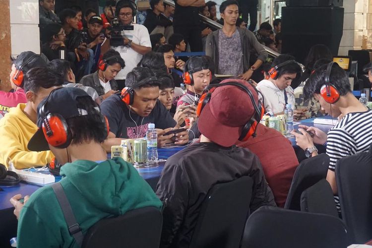 Suasana final audisi e-Sport First Warriors di Bandung. 