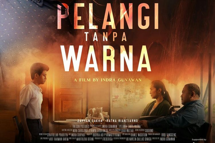 Potongan poster film Pelangi Tanpa Warna yang menampilkan aktor Rano Karno dan aktris Maudy Koesnaedi.