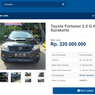 Lelang Toyota Fortuner Tahun 2014, Limit Rp 200 Jutaan