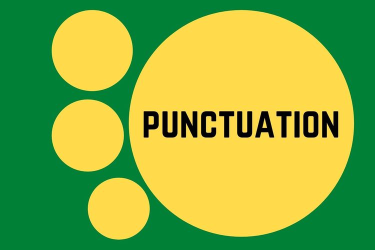 Ilustrasi tentang pengertian punctuation, fungsi, jenis dan contohnya.