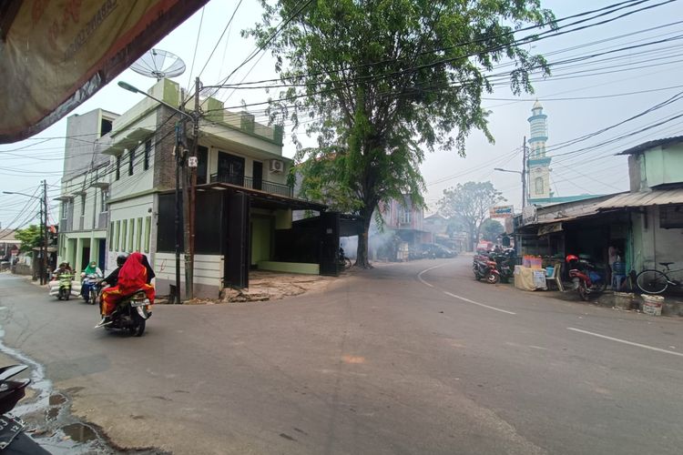Lokasi terjadinya tawuran di Jalan Pintu 2 TMII Atas, Lubang Buaya, Cipayung, Jakarta Timur, Selasa (19/9/2023).