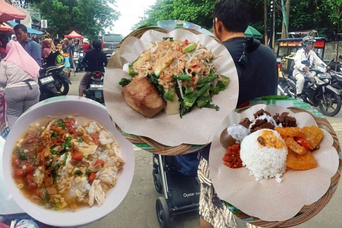 Pecel, Soto, Gudeg di Pasar Kaget