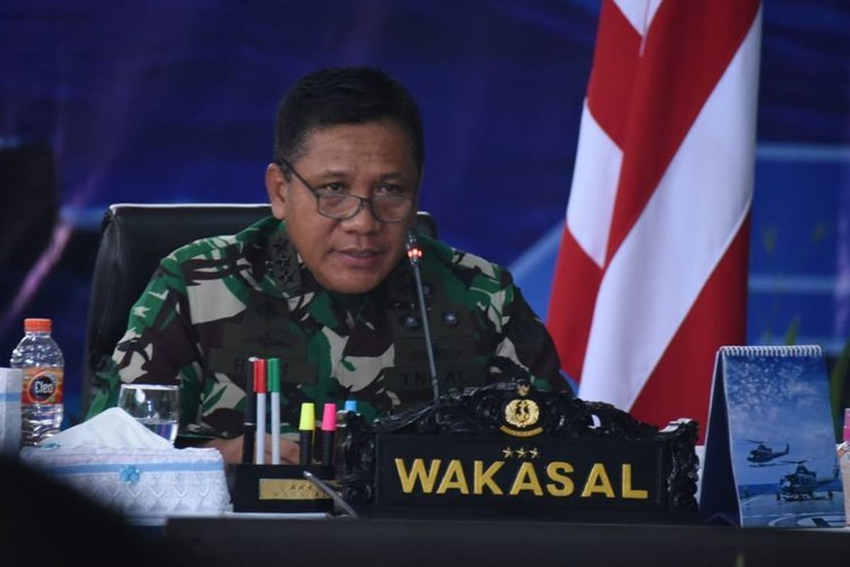 Wakil Kepala Staf Angkatan Laut (Wakasal) Laksamana Madya TNI Ahmadi Heri Purwono memimpin Rapat Penyelarasan Rencana Kerja dan Anggaran (RKA) Pemeliharaan dan Perbaikan Alutsista TNI AL Tahun 2022 di Mabesal, Cilangkap, Jakarta Timur, Kamis, (24/6/2021).