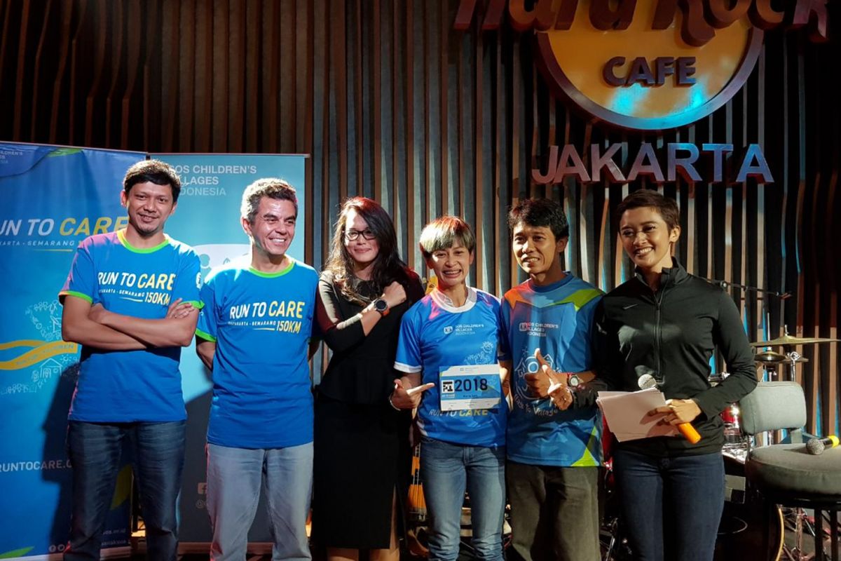 Konferensi pers Run To Care 2018 di Hard Rock Cafe, Jakarta, Selasa (13/2/2018).