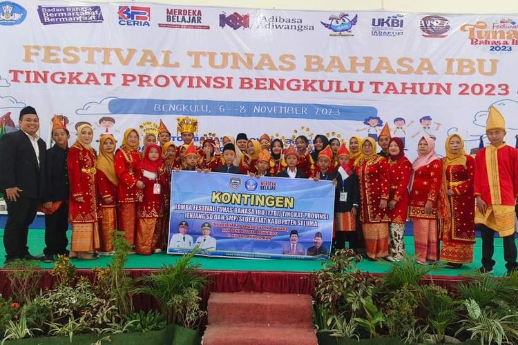 Kontingen Kabupaten Seluma saat mengikuti FTBI 2023 Tingkat Provinsi Bengkulu di Asrama Haji Bengkulu pada Senin (6/11/2023) hingga Rabu (8/11/2023).