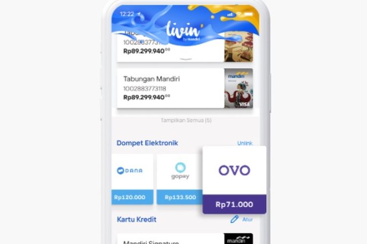 Cara top up OVO lewat Mandiri ATM, aplikasi Livin' by Mandiri hingga kartu debit dengan mudah