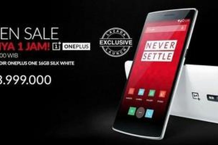 OnePlus One 16 GB mulai dijual di situs Lazada mulai Rabu (4/3/2015).