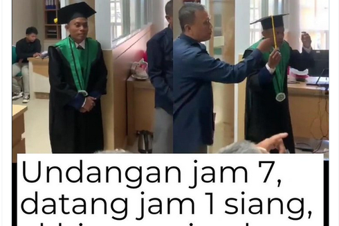 Viral, Video Mahasiswa IAIN Gorontalo Wisuda Sendiri karena Kesiangan
