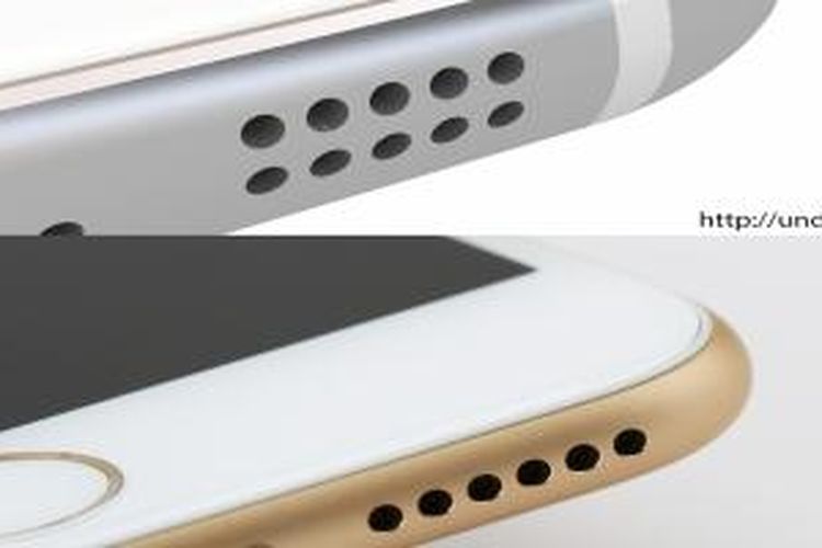 Perbandingan Galaxy S6 (atas) dengan iPhone 6 (bawah)