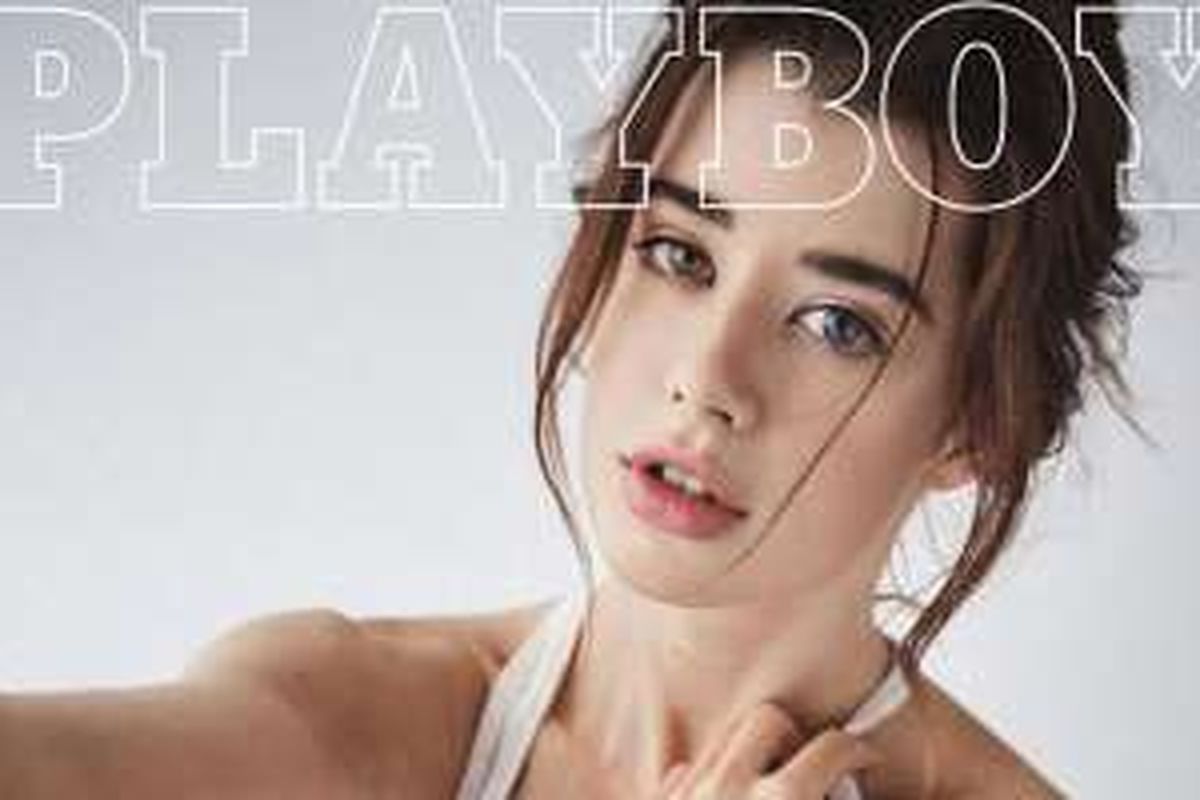Sarah McDaniel, model pertama di sampul majalah Playboy versi anyar. 