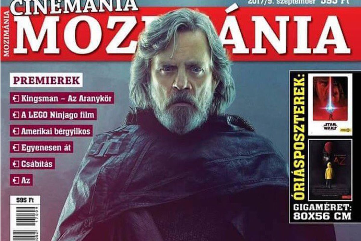 Foto terbaru penampilan Luke Skywalker dalam Star Wars: The last Jedi meramaikan sampul majalah Mozimania dari Hongaria.