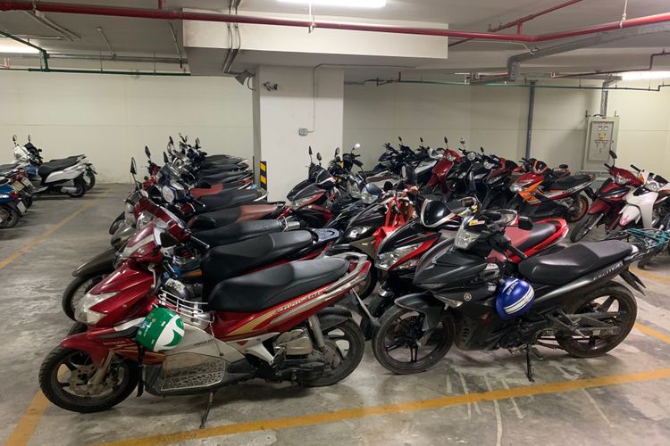 Ilustrasi parkir sepeda motor