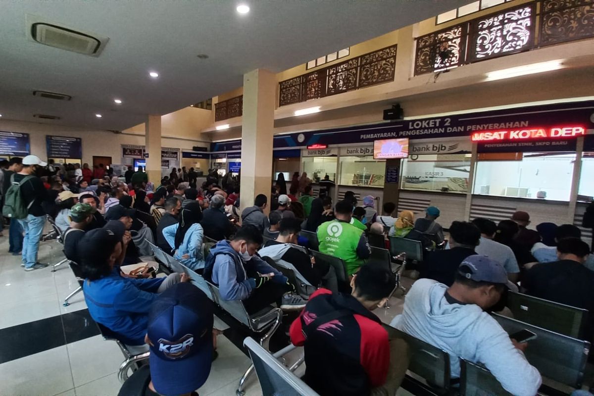 Kondisi Samsat Kota Depok I setelah diberlakukannya program pemutihan pajak kendaraan