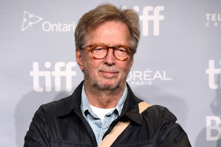 Musisi Eric Clapton menghadiri konferensi pers Eric Clapton: Life In 12 Bars di Toronto International Film Festival di TIFF Bell Lightbox, Toronto, Kanada, pada 11 September 2017.