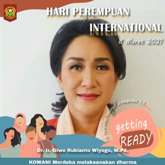Ketua Umum Kowani (Kongres Wanita Indonesia) Giwo Rubianto Wiyogo dalam peringatan Hari Perempuan Internasional (8/3/2021).