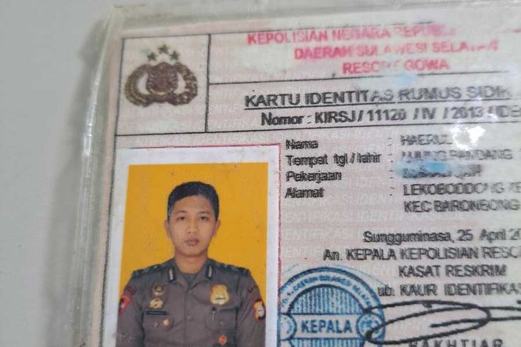 Haerul diamankan polisi setelah 5 tahun mengaku sebagai anggota Brimob Polda Sulsel melakukan penyamaran.