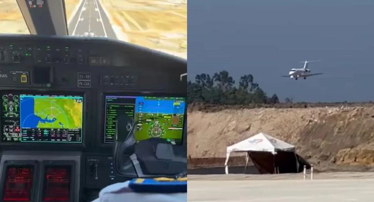 Perdana, Pesawat Jet Mendarat di Bandara IKN, Ditumpangi Menhub