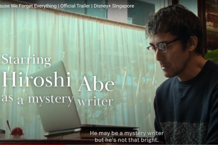 Aktor Hiroshi Abe dalam drama Because We Forget Everything 