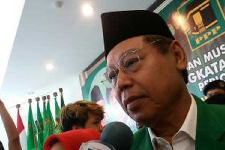 Ketua Umum Partai Persatuan Pembangunan versi muktamar Jakarta, Djan Faridz di Kantor DPP PPP Jalan Diponegoro, Menteng, Jakarta, Jumat (12/11/2015)