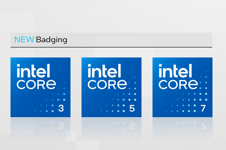 Ilustrasi prosesor Intel Core dengan nama baru.